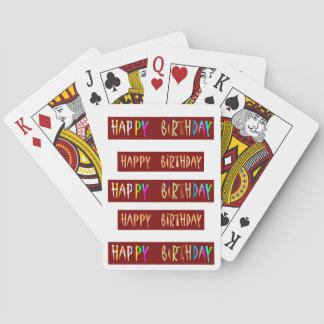 Baraja De Cartas FELIZ BIRTHDAY Textos artísticos