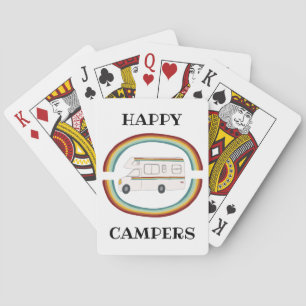Baraja De Cartas FELIZ CAMPERS Rainbow Retro Motorhome RV