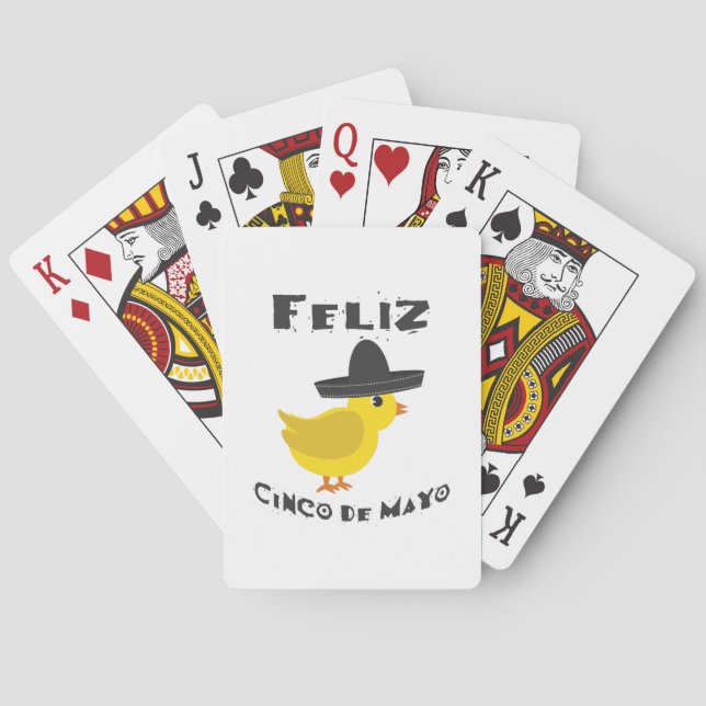 Baraja De Cartas Feliz Cinco De Mayo Chick (Reverso)