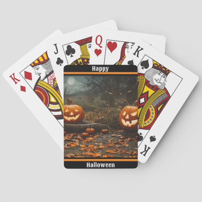 Baraja De Cartas Feliz Colección nocturna de Halloween (Reverso)