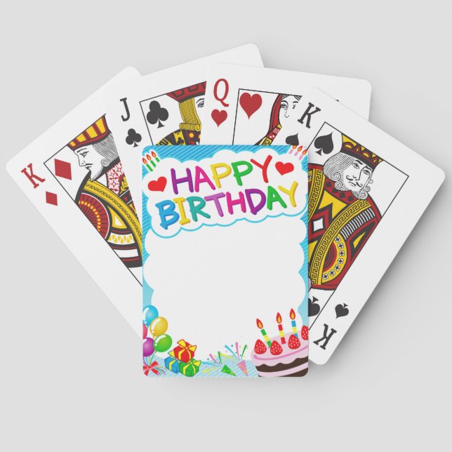 Baraja De Cartas Feliz cumpleaños  (Reverso)
