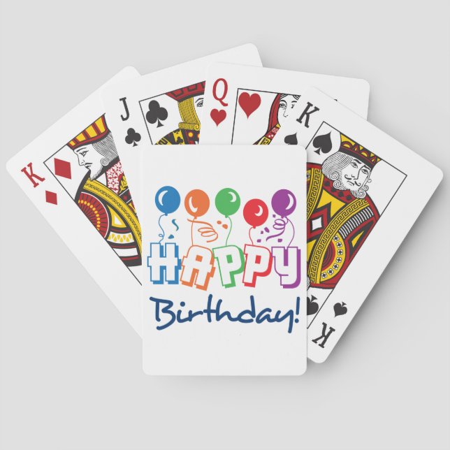 Baraja De Cartas Feliz cumpleaños (Reverso)