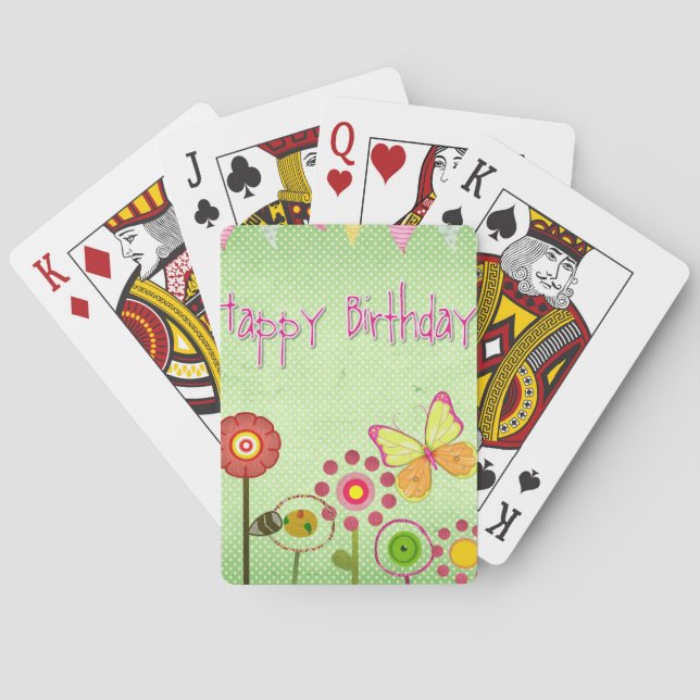 Baraja De Cartas Feliz cumpleaños (Reverso)