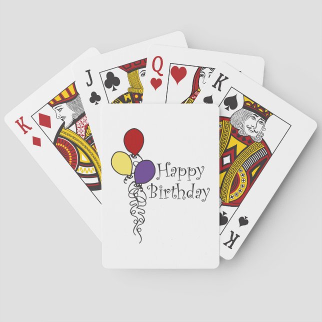 Baraja De Cartas Feliz cumpleaños (Reverso)