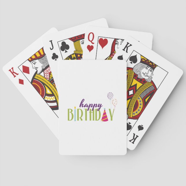 Baraja De Cartas Feliz cumpleaños (Reverso)