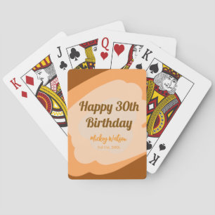 Baraja De Cartas Feliz cumpleaños 30 rústico madera Halloween otoño