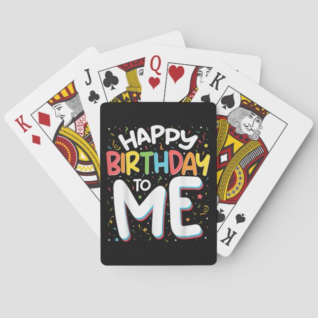 Baraja De Cartas Feliz Cumpleaños Para Mí Divertido Cumpleaños (Reverso)