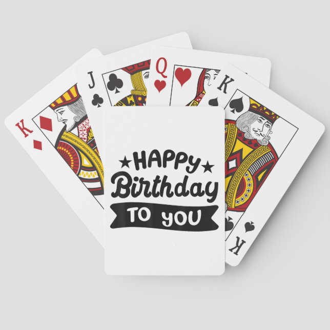 Baraja De Cartas Feliz cumpleaños para ti (Reverso)