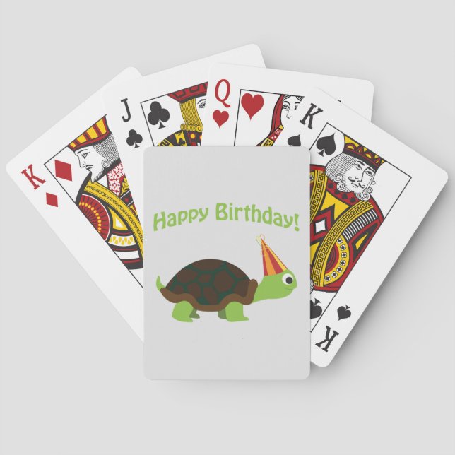 Baraja De Cartas ¡Feliz cumpleaños! Tortuga (Reverso)