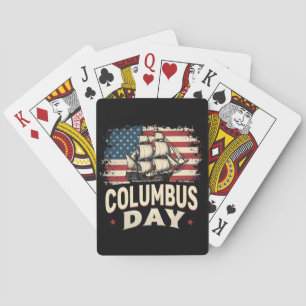 Baraja De Cartas Feliz Día de la Exploración y la Reflexión de Coló