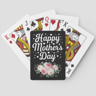Baraja De Cartas Feliz Día de la Madre Floral Bonita Mamá Abuela Es