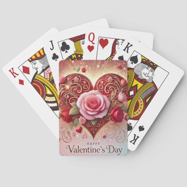 Baraja De Cartas Feliz Día de San Valentín (Reverso)