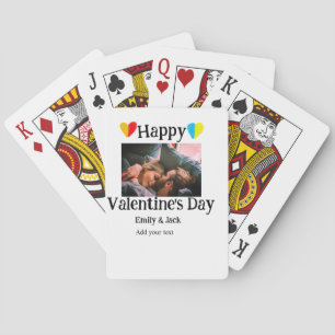 Baraja De Cartas Feliz Día de San Valentín agregar foto de nombre d
