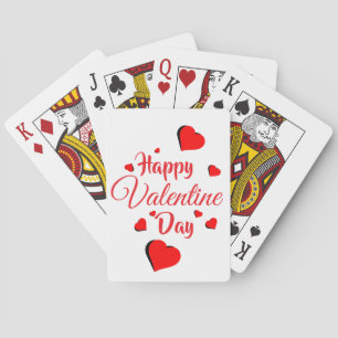 Baraja De Cartas Feliz día de San Valentín blanco