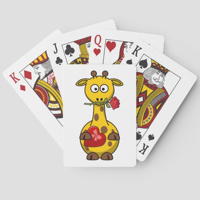BARAJA DE CARTAS "FELIZ DÍA DE VALENTINA" GIRAFFE (Reverso)