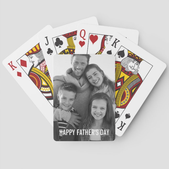 Baraja De Cartas Feliz Día del Padre foto Personalizado de regalo (Reverso)