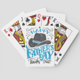 Baraja De Cartas "¡Feliz Día del Padre gracias papá!" Gorra de Cowb