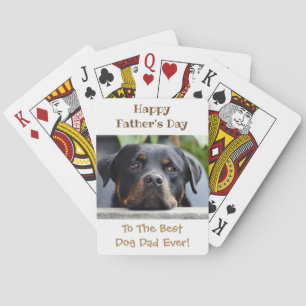 Baraja De Cartas Feliz Día del Padre, mejor foto de papá perro
