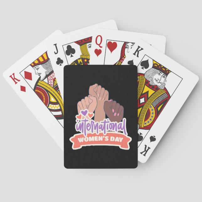 Baraja De Cartas Feliz Día Internacional de la Mujer (Reverso)