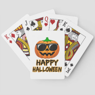 Baraja De Cartas Feliz disfraz de Halloween Graciosos Calabaza Homb