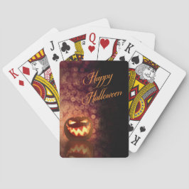 Baraja De Cartas Feliz Fiesta de Halloween Jack O'Lantern