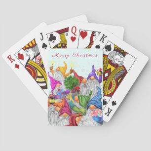 Baraja De Cartas Feliz Fiesta navideño Personalizado dibujando dive