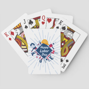Baraja De Cartas Feliz fin de semana del día del trabajo