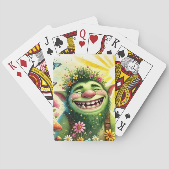 Baraja De Cartas feliz Goblin Boy Sonriendo (Reverso)