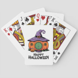 Baraja De Cartas Feliz Halloween Calabaza de algodón y Gorra de Bru