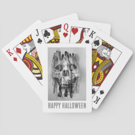 Baraja De Cartas Feliz Halloween. Cráneo angustiado