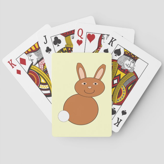 Baraja De Cartas Feliz Juguete Conejo de Pascua (Reverso)