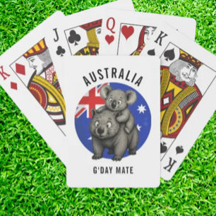 Baraja De Cartas feliz koala y amigos wombat