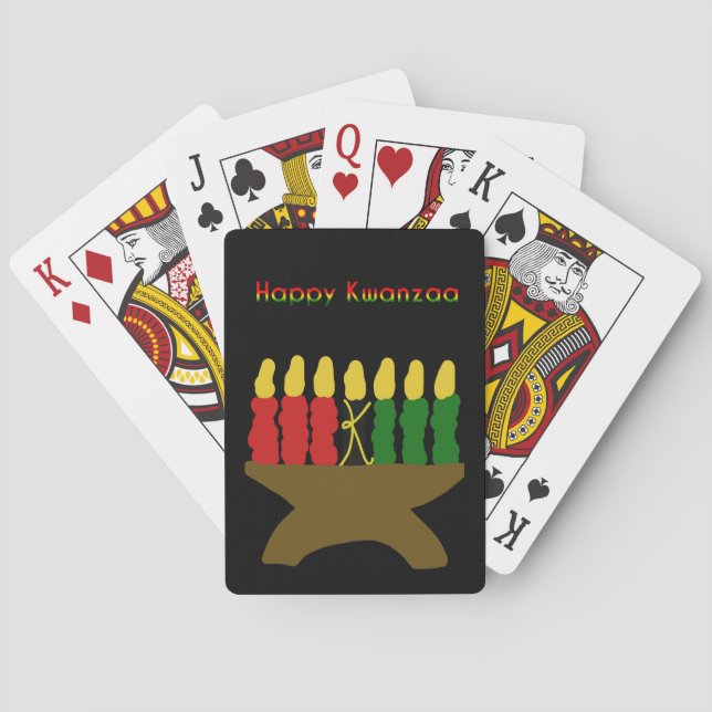 Baraja De Cartas Feliz Kwanzaa Kinara (Reverso)