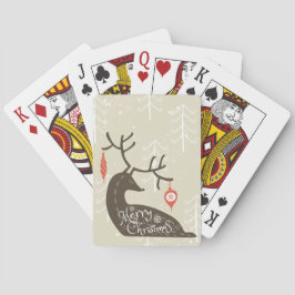 Baraja De Cartas Feliz Navidad a los renos Cosy