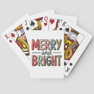 Baraja De Cartas Feliz Navidad A Navidades Brillantes
