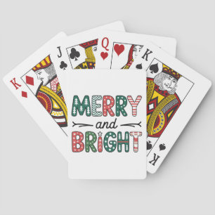 Baraja De Cartas Feliz Navidad A Navidades Brillantes