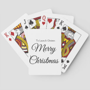 Baraja De Cartas Feliz Navidad añadir nombre texto regalo personali