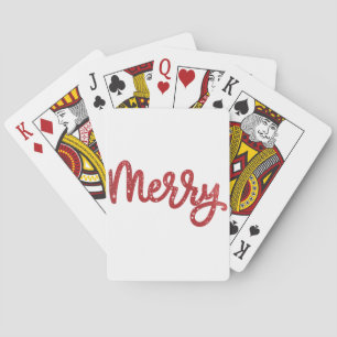 Baraja De Cartas Feliz Navidad Brillo Fiesta 