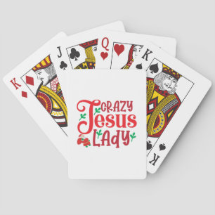 Baraja De Cartas Feliz Navidad Crazy Jesus Lady