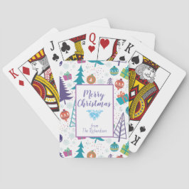 Baraja De Cartas Feliz Navidad Iconos de vacaciones personalizados 