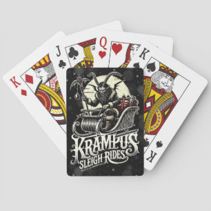 Baraja De Cartas Feliz Navidad Krampus Paseos en Trineo de Krampus