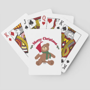 Baraja De Cartas Feliz Navidad Oso de Peluche