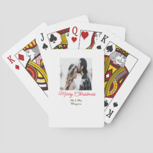 Baraja De Cartas Feliz Navidad pareja foto añadir nombre feliz navi