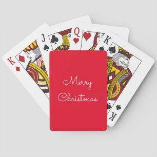 Baraja De Cartas Feliz Navidad Personalizado Blanco Rojo Favor de r