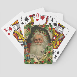 Baraja De Cartas Feliz Navidad Santa Claus Clásico antiguo