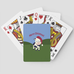 Baraja De Cartas Feliz Navidad Santa Cow