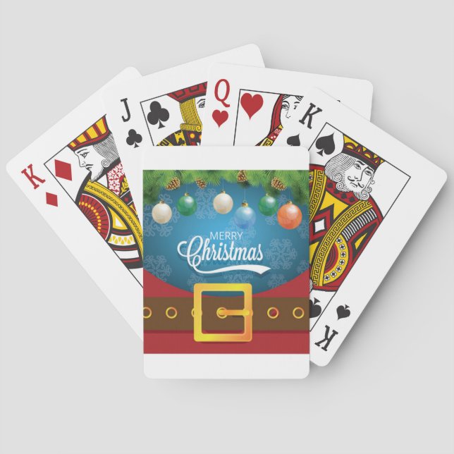 Baraja De Cartas Feliz Navidad Santa Suit (Reverso)