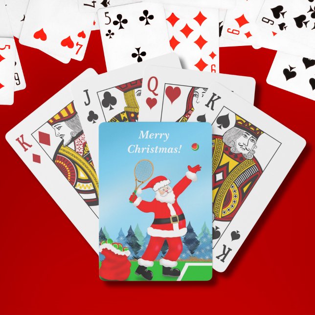 Baraja De Cartas Feliz Navidad Santa Tenis (Subido por el creador)