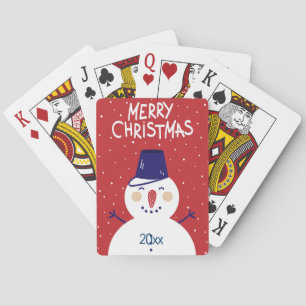 Baraja De Cartas Feliz Navidad/Snowman Diseño/Cartas de Juego