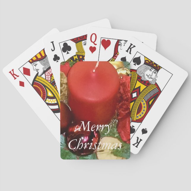 Baraja De Cartas Feliz Navidad Wreath (Reverso)